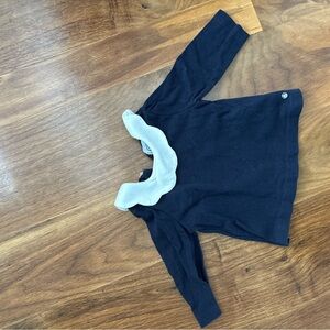 Petit Bateau Navy Top with White Trim